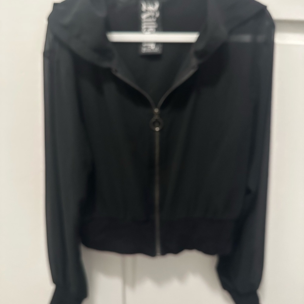 Killstar Black Mesh Hooded Women's Jacket